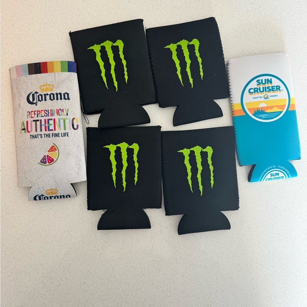 Set of six drink koozies